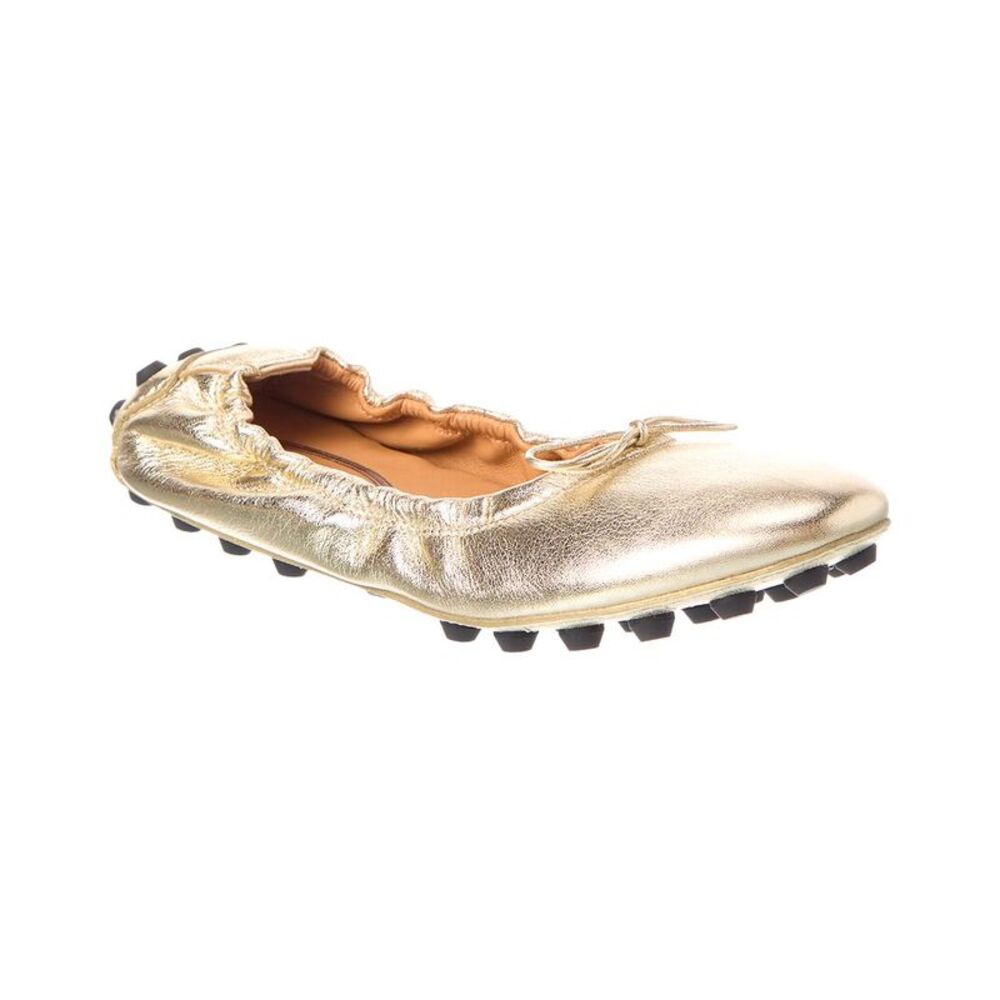 Tod’S Leather Ballet Flat, Gold